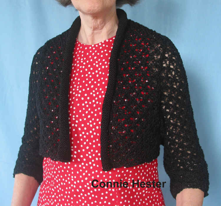 Openwork Knit Jacket Pattern Bolero by Connie Hester