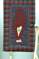 Cloth Book Covers - Fabric Art Cloth Book Covers by Connie Hester with Appliqued Hand
