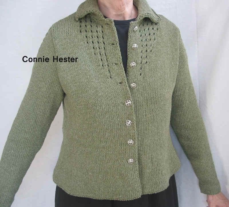 Jacket with Eyelet Tucks Pattern by Connie Hester
