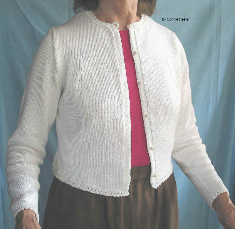 Cropped Cardigan - Free Knitting Pattern for a Cropped Cardigan