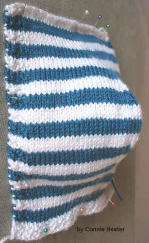 Knit Vertical Dart 4 for Bust Shaping by Connie Hester