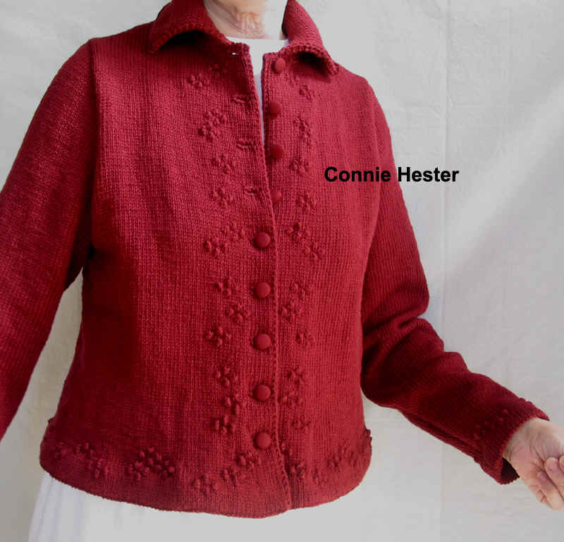 Peplum Jacket Pattern with Border Trim and Double-Knit Collar by Connie Hester
