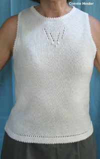 Picot Hemmed Tank by Connie Hester