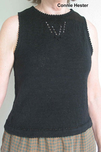 Picot Hemmed Tank by Connie Hester