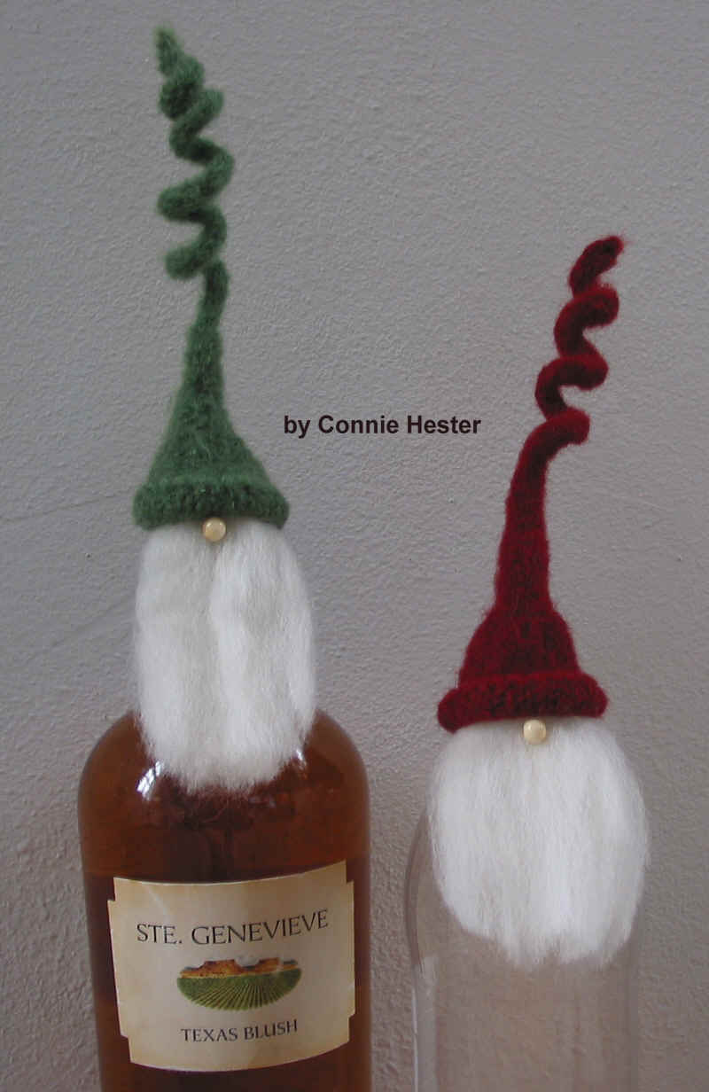 Santa Bottle Topper by Connie Hester