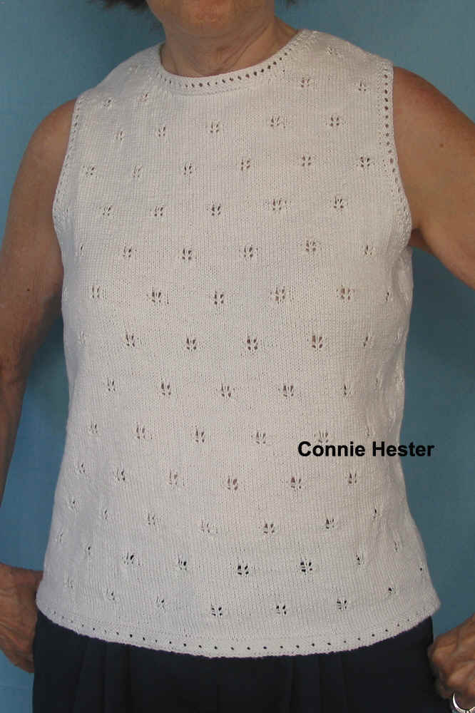 Sleeveless Eyelet Tank by Connie Hester